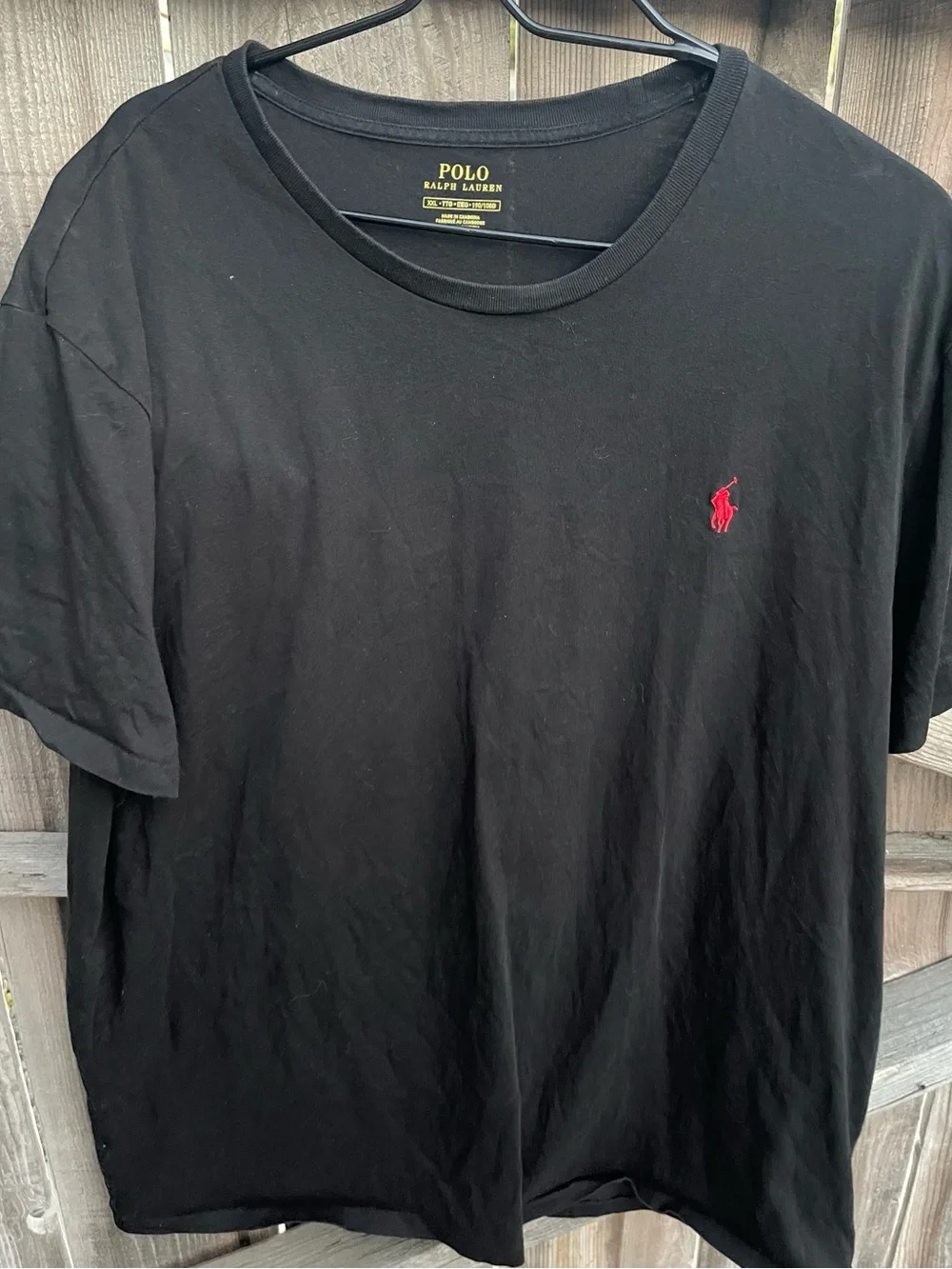 Polo by Ralph Lauren Black Crewneck T-Shirt with Red Pony XXL